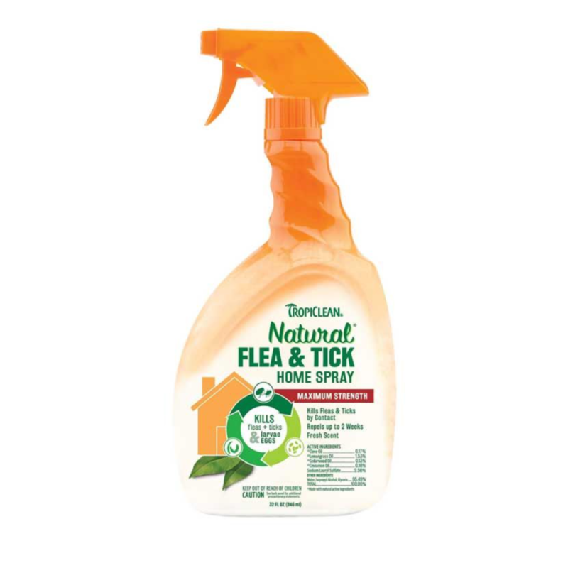 Spray Anti Pulgas y Garrapatas Tropiclean para el Hogar